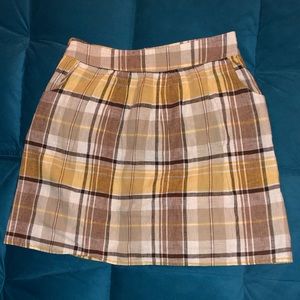 Plaid A-line skirt